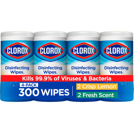 Clorox Disinfecting Wipes Variety, 75 Wipes 4 Pack